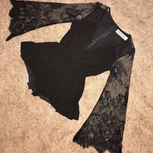 Black Laced Romper